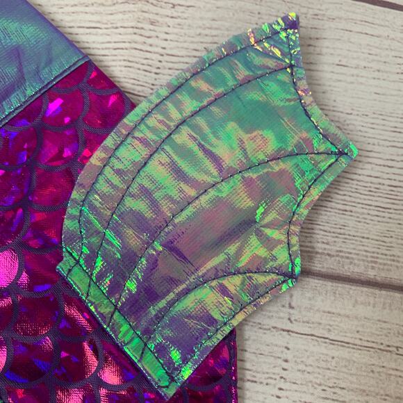 Hyde and Eeek! Purple and Irridescent Dragon Wing Dog Costume Collar Bandana - Picture 5 of 13